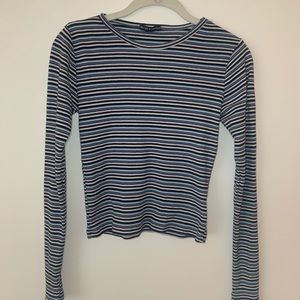 Brandy Melville Long Sleeve Striped Santana Top